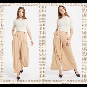 High Waist Casual Wide Leg Long Palazzo Trousers